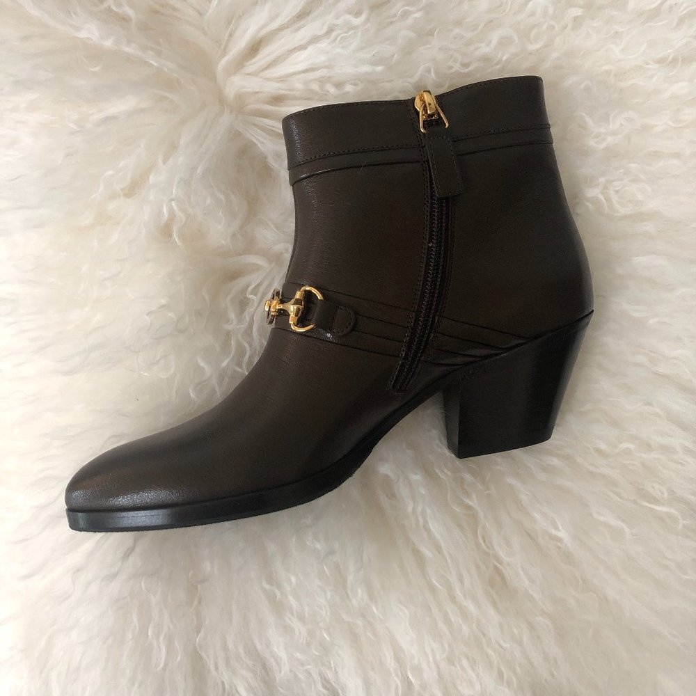 Gucci Horsebit Ankle Boots in Brown NEW IN BOX WITH SHOE BAG